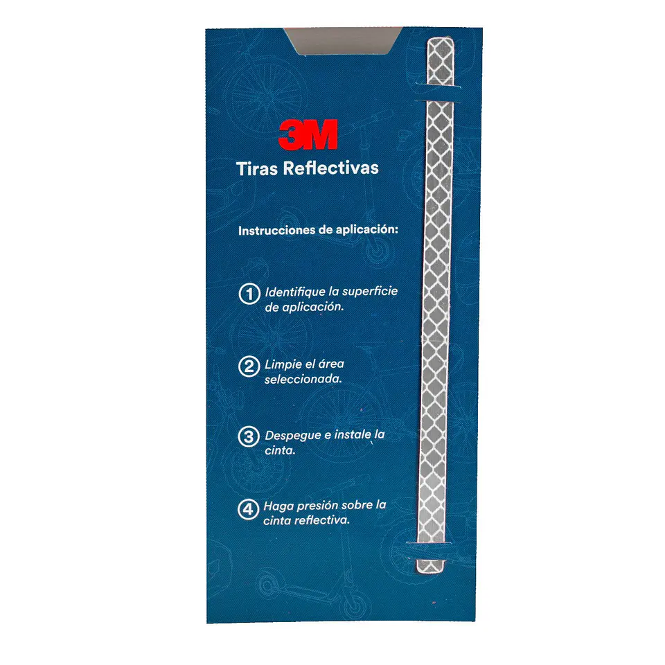 SET CINTAS REFLECTANTES  BLANCAS 3M  BLISTER 2