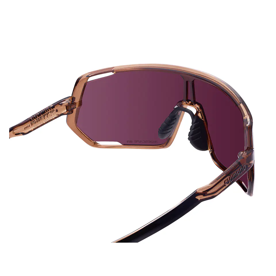 LENTE SHIMANO MOD. RIDESCAPE BRIGHT TRANSPARENT BRONZE SPARE:CLEAR; IND.PACK 4