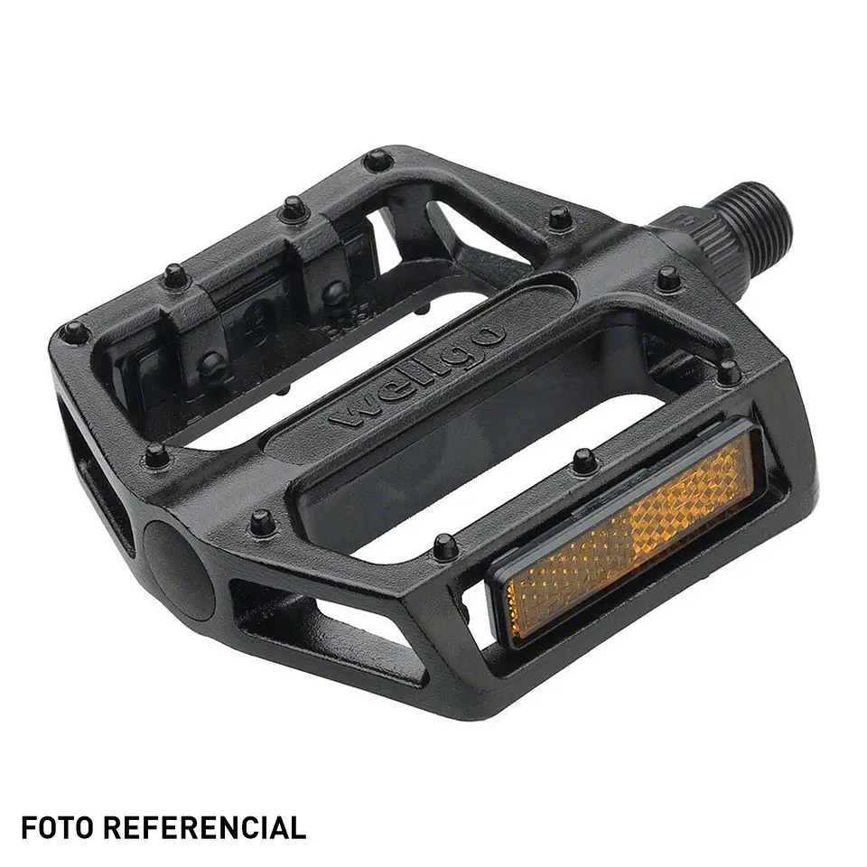 PEDAL NW-30NF CR MOLY EJE 9/16 NYLON BODY BLACK, BS REFLECTOR, BALL BEARING 1