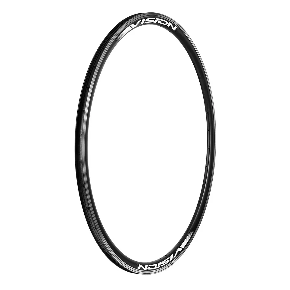 LLANTA 28 VISION ALUMINIO NEGRA  DOBLE PARED 32H (700) 1