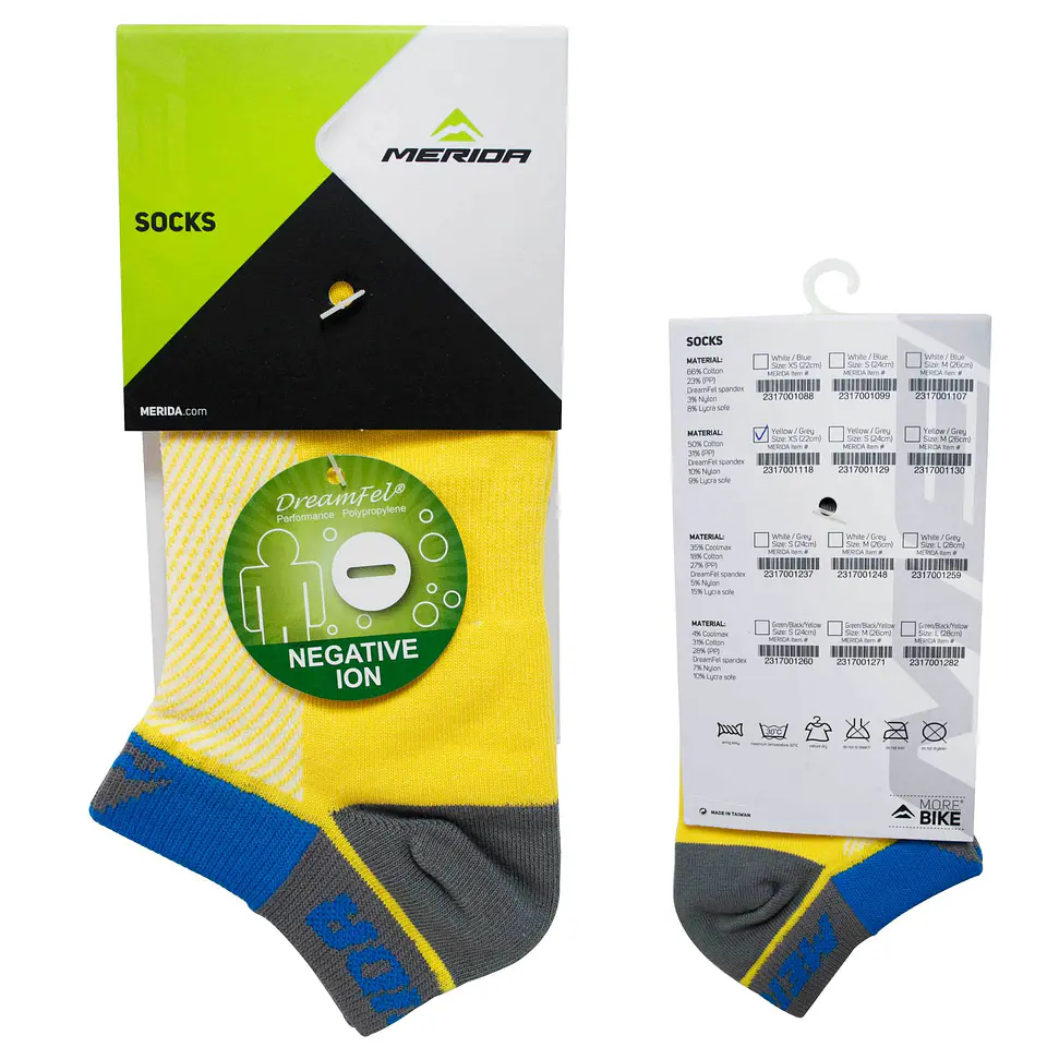CALCETIN MERIDA YELLOW/GREY TALLA S (2317001129) 91855 1