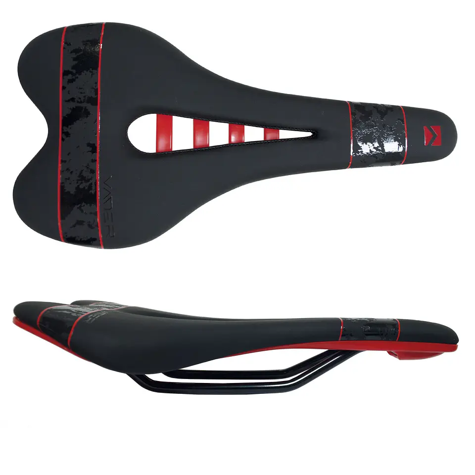 SILLIN VADER ADULTO NEGRO / ROJO PERFORADO S/CARRO 1