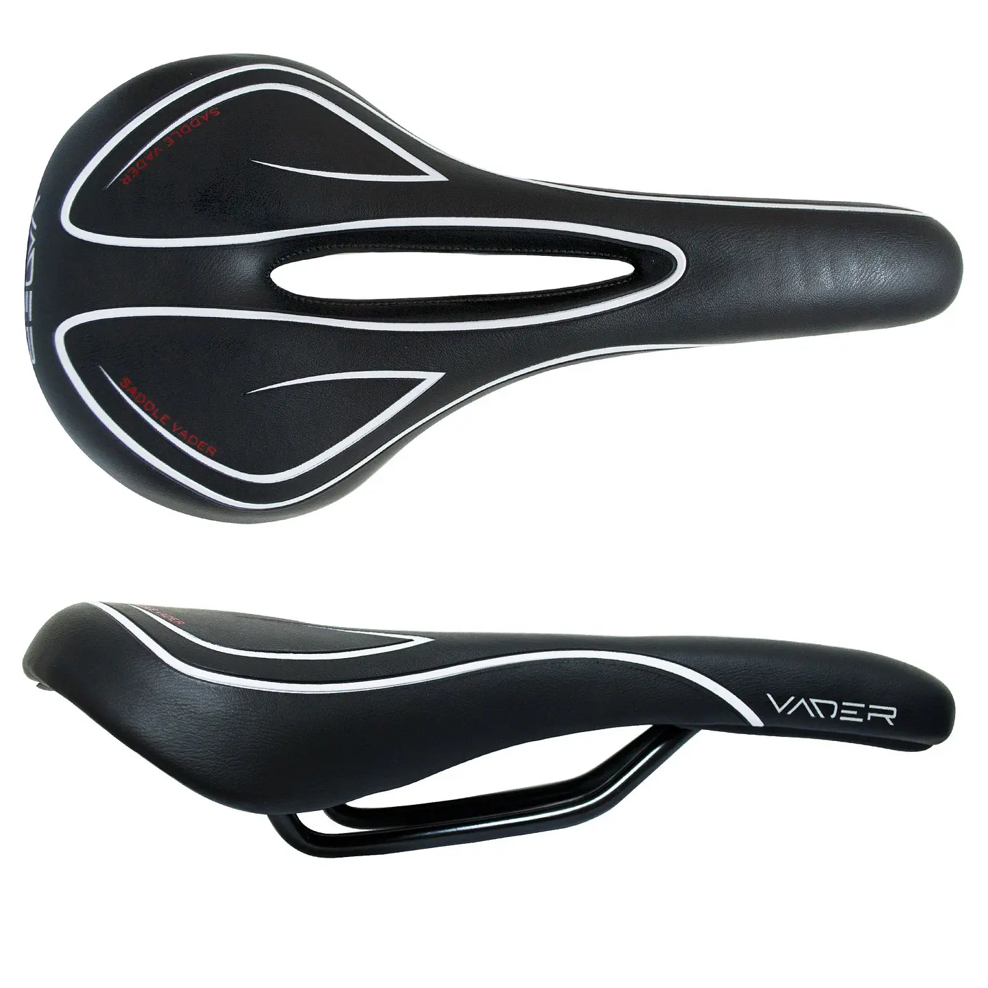 SILLIN VADER ADULTO NEGRO LINEAS BLANCAS PERFORADO SIN CARRO 1