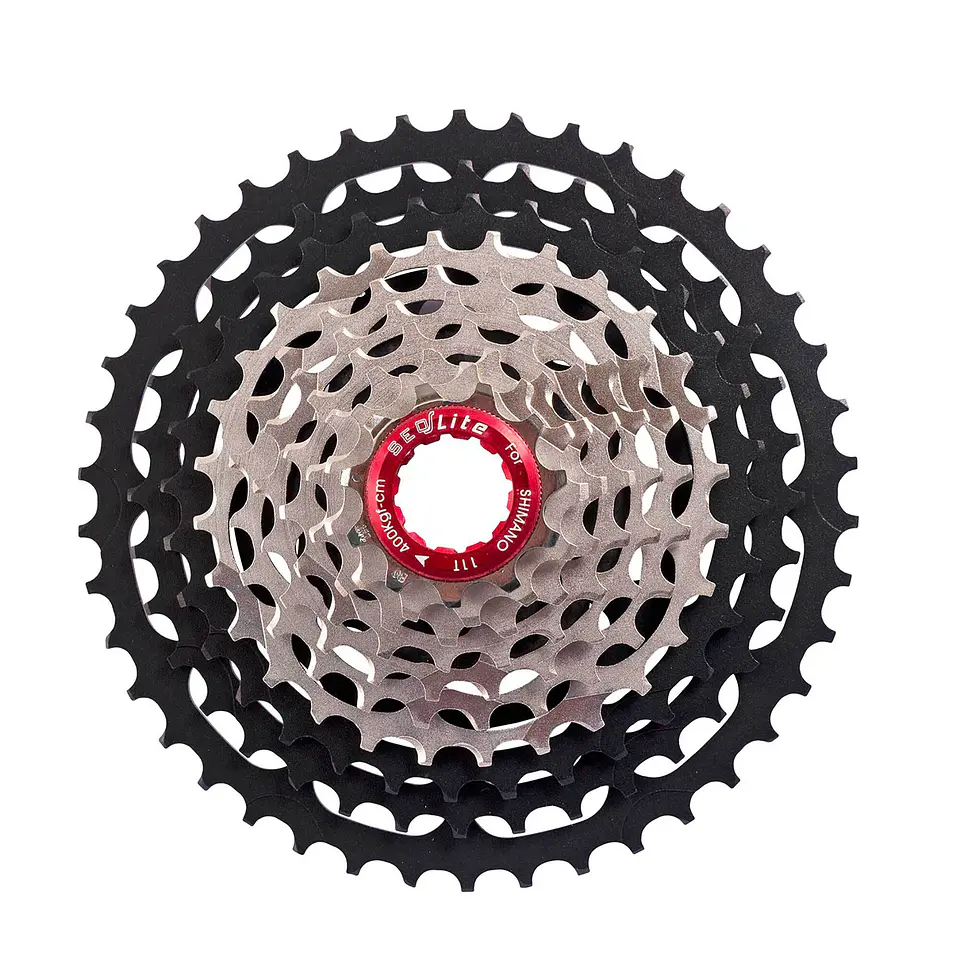PIÑON SEQLITE ULTRA LIGHT 11 / 42 T 10 VEL. CR MO 7075 ALU. MTB CASSETTE S10-1142Ast (260g) 1