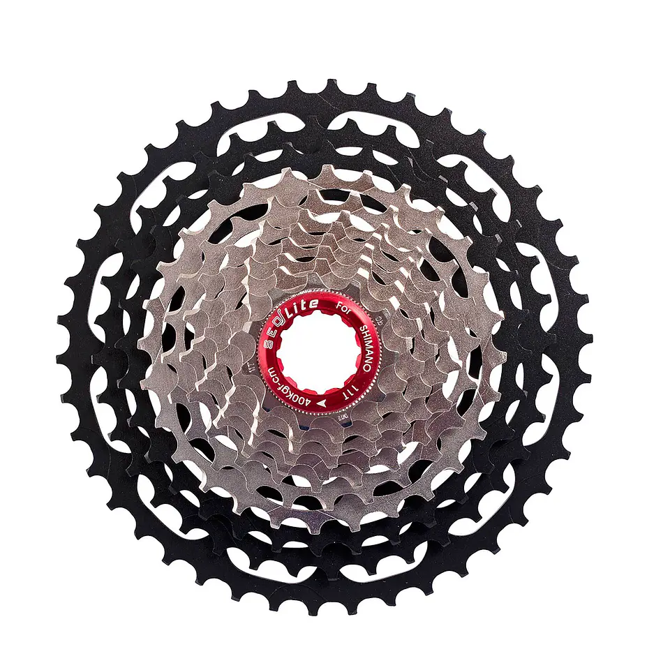 PIÑON SEQLITE ULTRA LIGHT 11 / 42 T 11 VEL. CR MO 7075 ALU. MTB CASSETTE S11-1142Ast (270g) 1