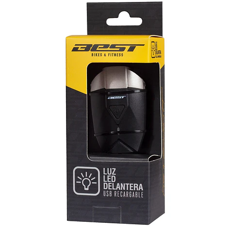 LUZ LED FOCO DELANTERO BEST BLANCA EBL-039 RECARGABLE USB ALTO BRILLO CUERPO ALUMINIO