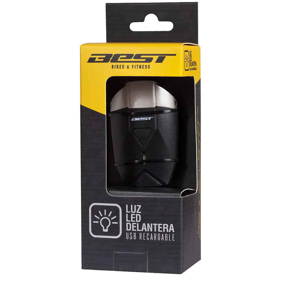 LUZ LED FOCO DELANTERO BEST BLANCA EBL-039 RECARGABLE USB ALTO BRILLO CUERPO ALUMINIO 1