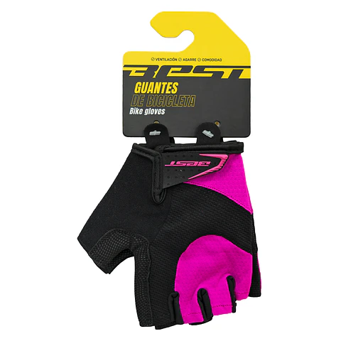 GUANTE CORTO BEST FUCSIA/NEGRO TALLA S