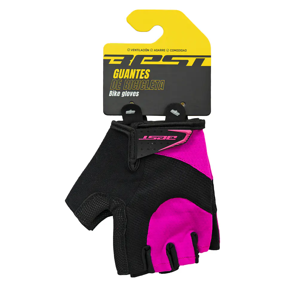 GUANTE CORTO BEST FUCSIA/NEGRO TALLA M 1
