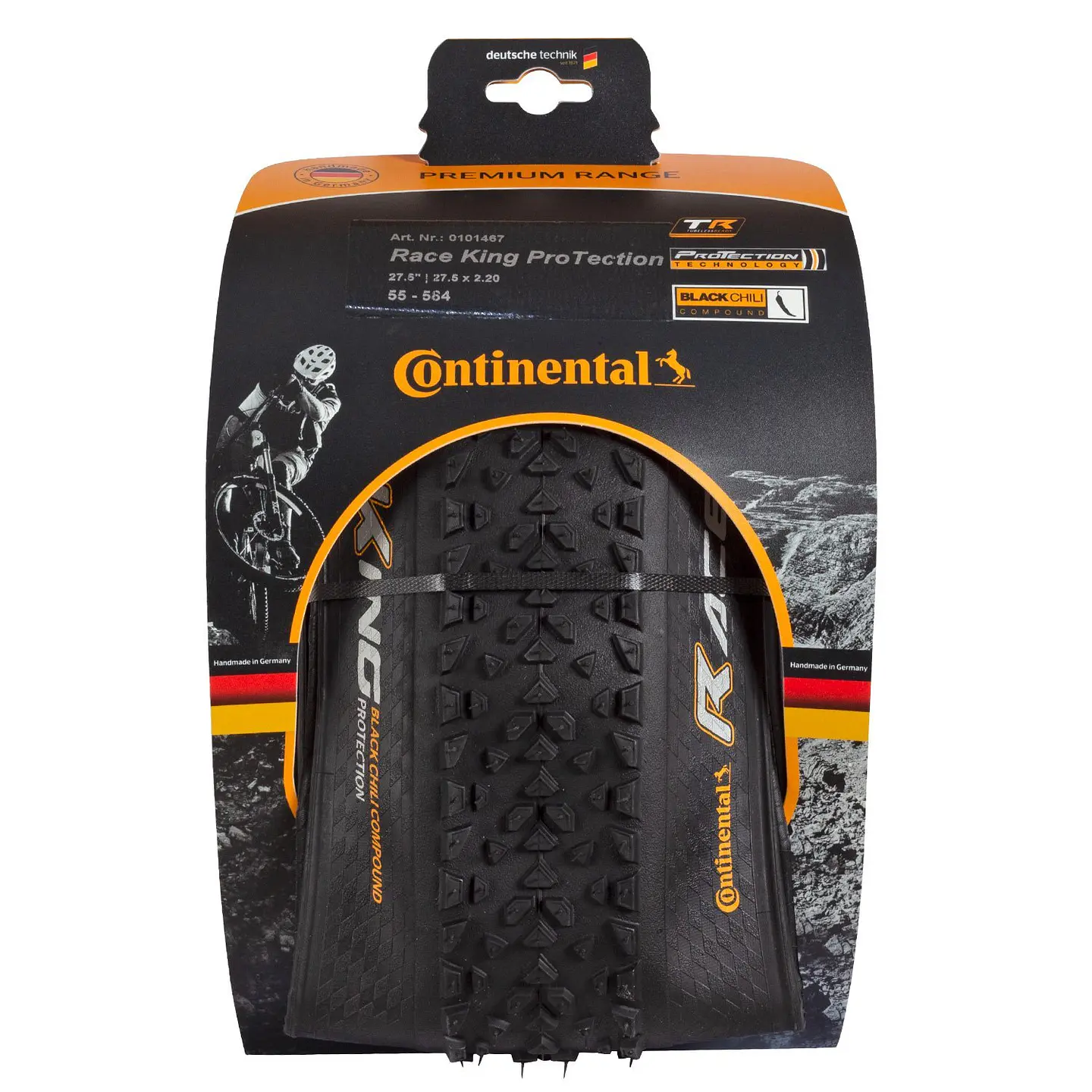 NEUMATICO CONTINENTAL 27.5 X 2.20 RC KING PT FB 27.5 BLACK/BLACK 0101467 PLEGABLE / FLEXIBLE 2