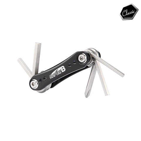 HERRAMIENTA PLEGABLE SUPER B 7 EN 1 TB-FD30 NEGRA PORTATIL