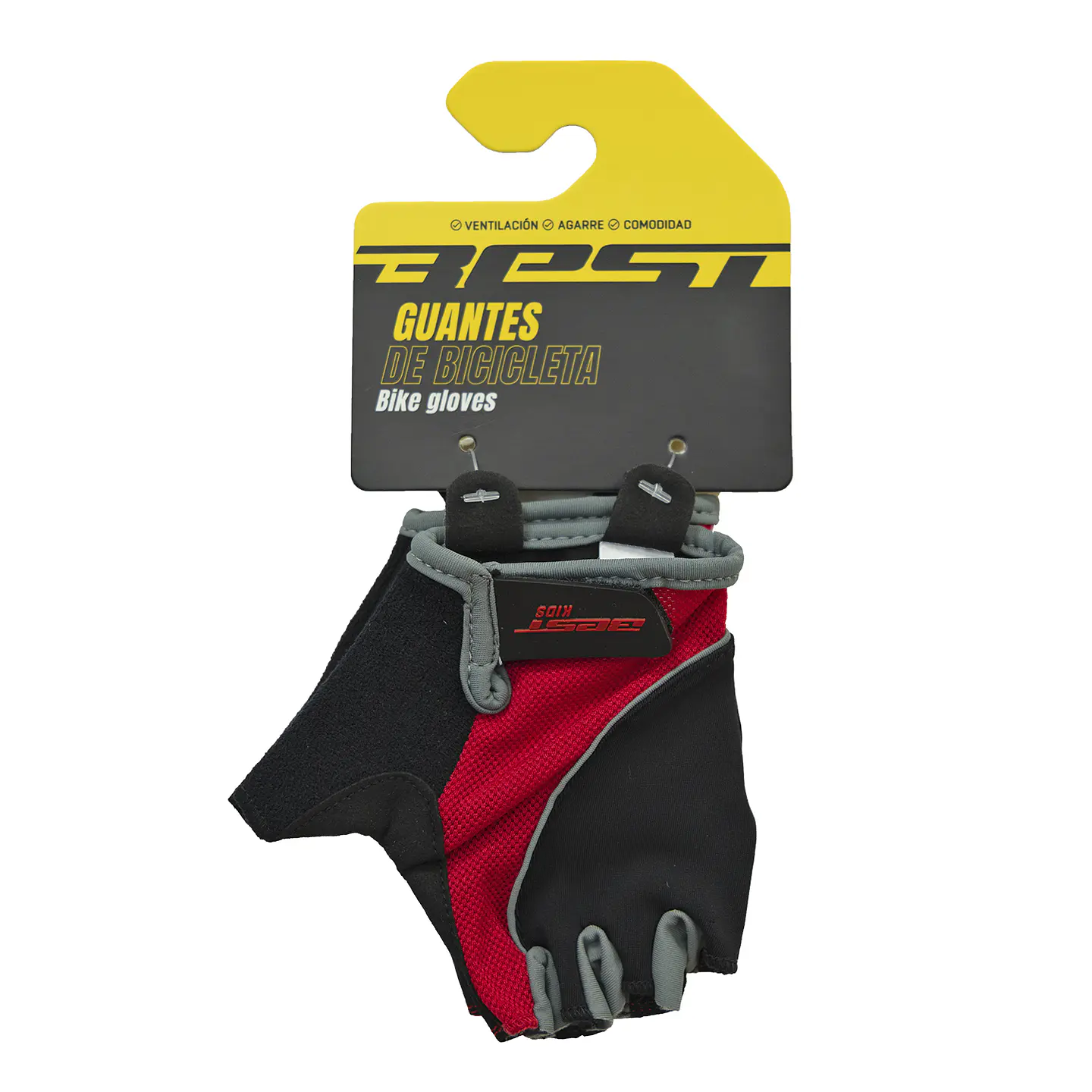 GUANTES BEST DEDOS CORTOS MOD. INFANTIL SB-01-8816 ROJO TALLA 8 1