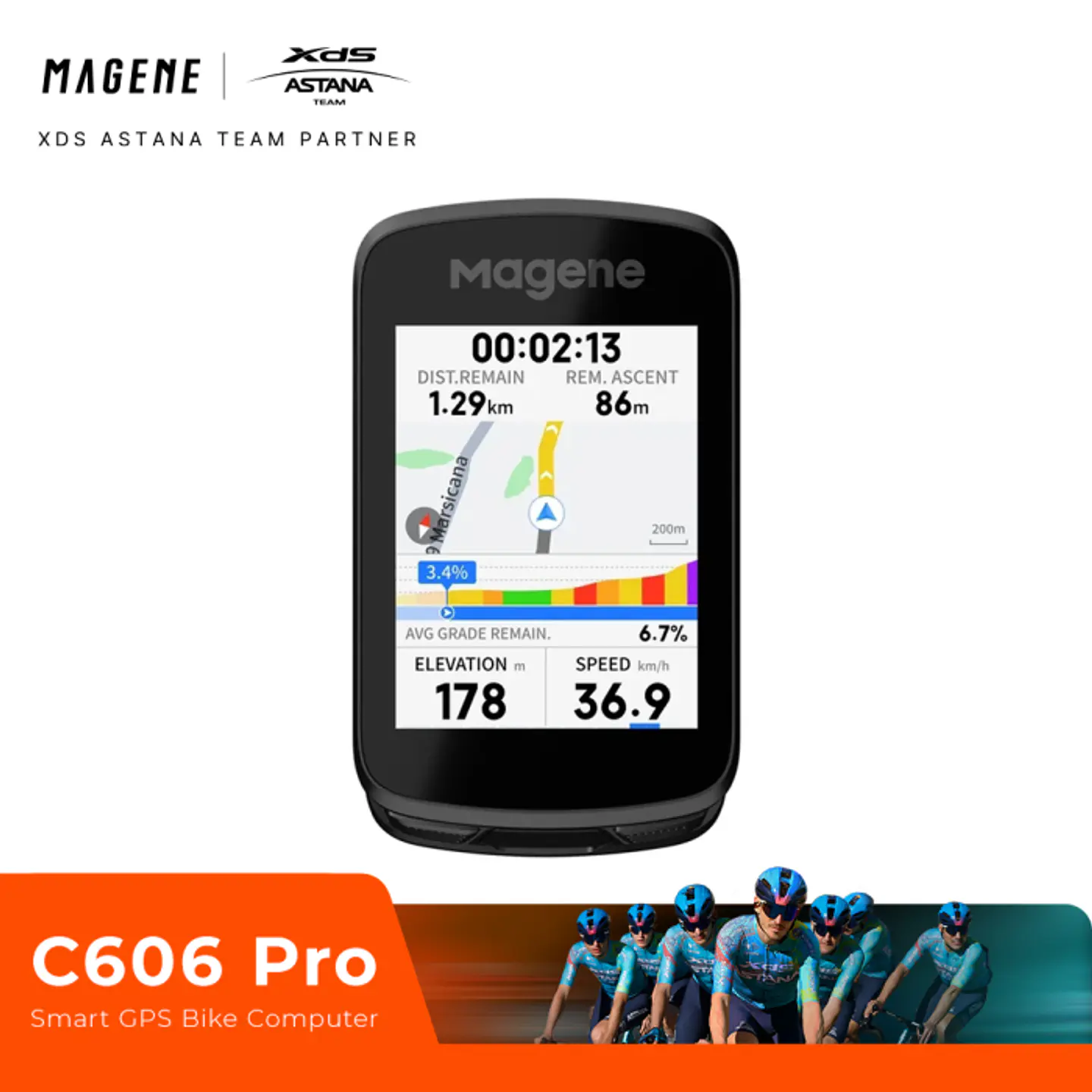 Ciclocomputador GPS Inteligente Magene C606 Pro 1