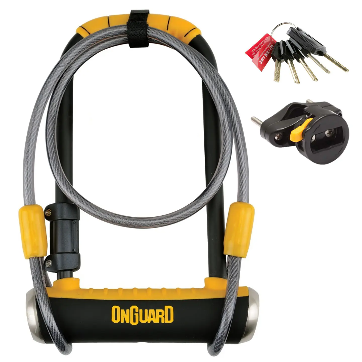 Candado U-Lock OnGuard Pitbull DT con Cable 1