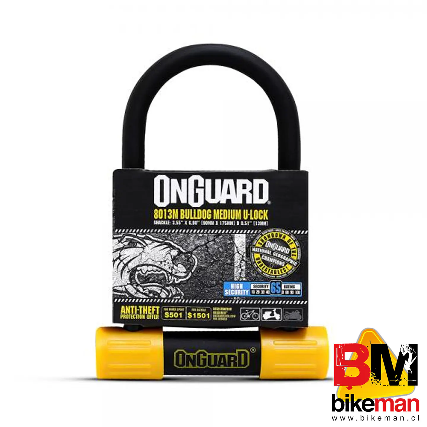 Candado U-Lock OnGuard Bulldog Medium con Cable 2