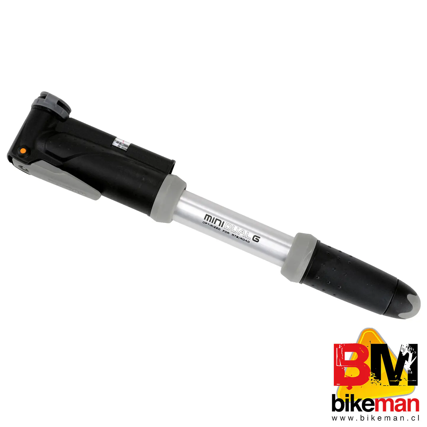Bombin Topeak Mini Dual G con Manómetro Doble Acción 1