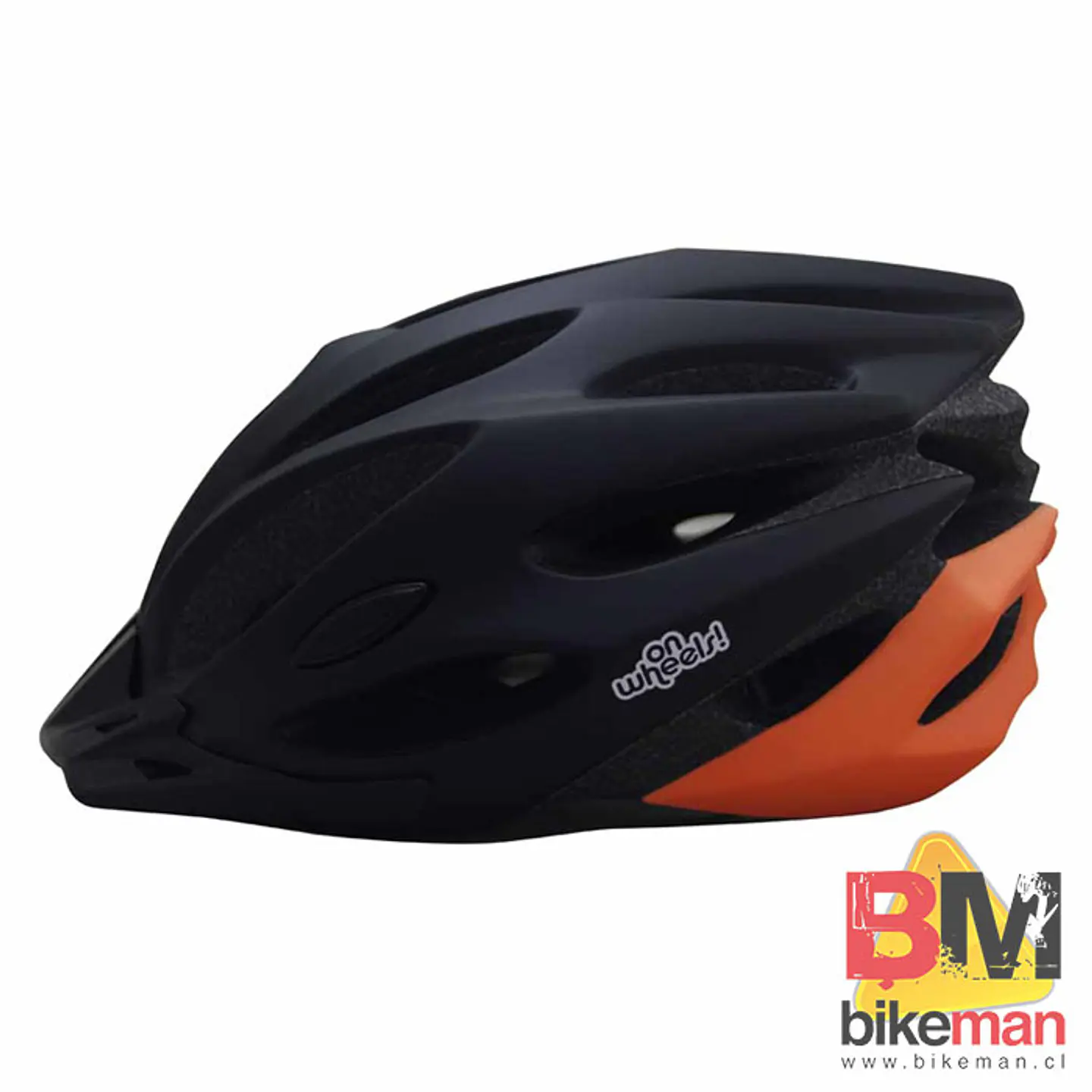 Casco OnWheels Sport Negro / Naranjo  1
