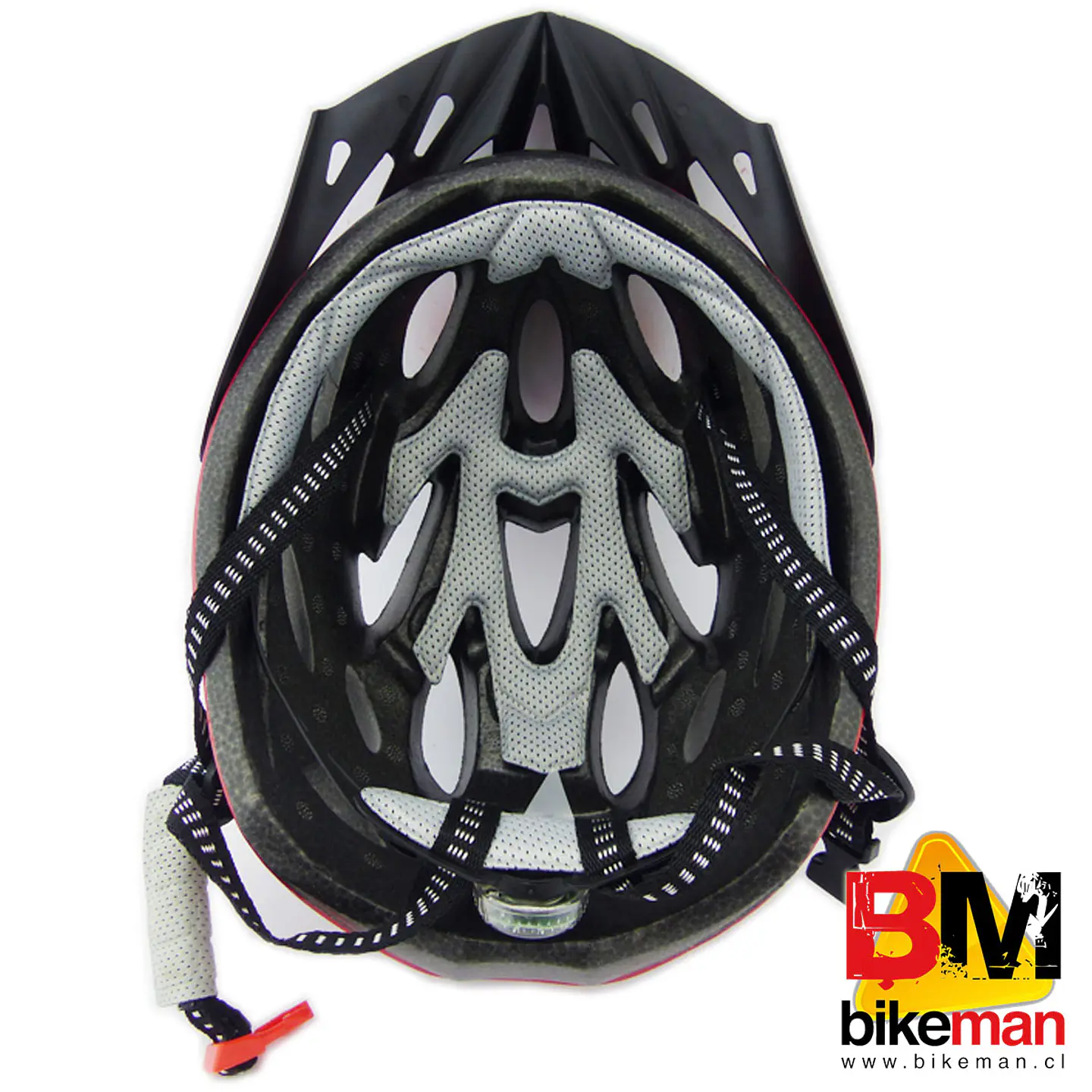 Casco Pro Bike MTB Negro / Azul con Luz 2