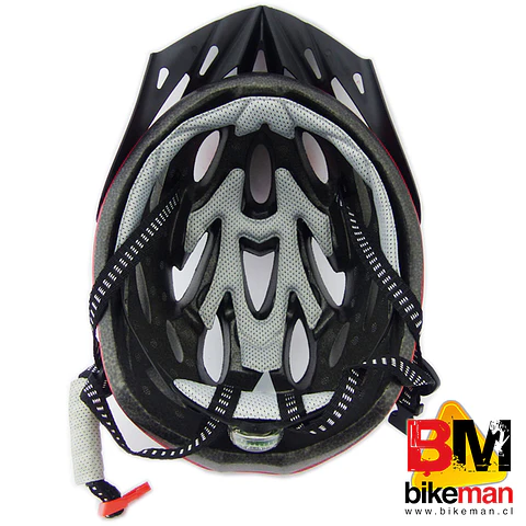 Casco Pro Bike MTB Negro / Rojo con Luz
