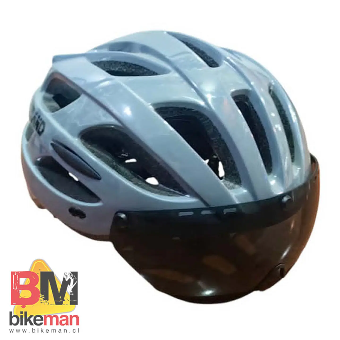 Casco Rideland Deportivo Gris con Lentes Desmontables y Luz 1