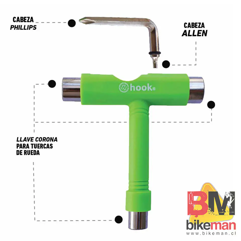 Herramienta Hook T para Skate / Patines 5