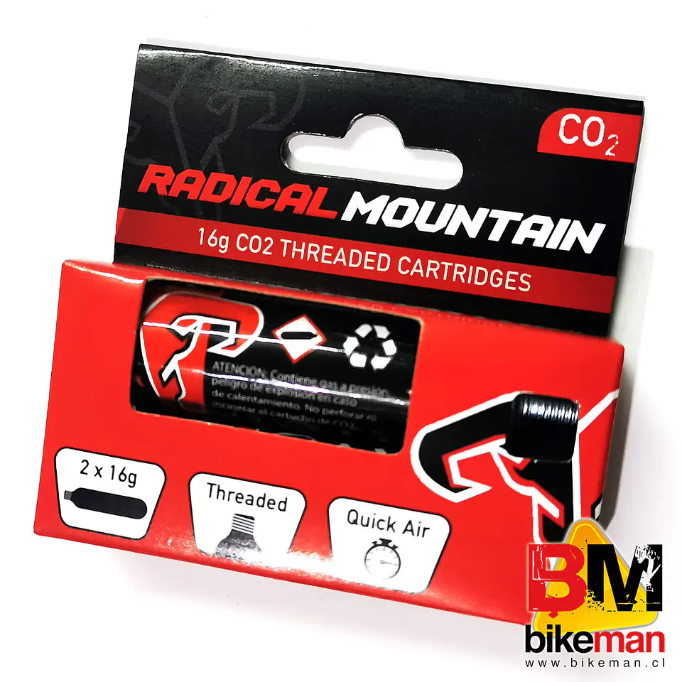 Pack 2 Botellas CO2 de 16gr Radical Mountain 3