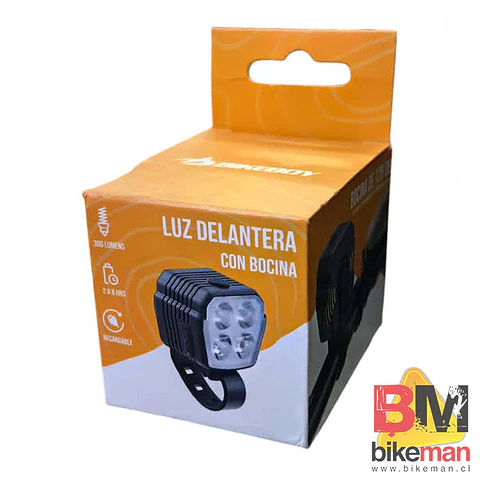 Luz Frontal Bikeboy con Bocina 4 Leds