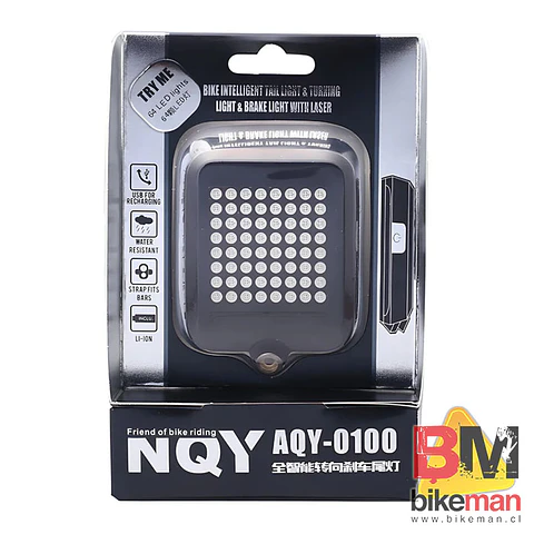 Luz Trasera Inteligente 64 Led + Láser (Dirección, Freno y Más)