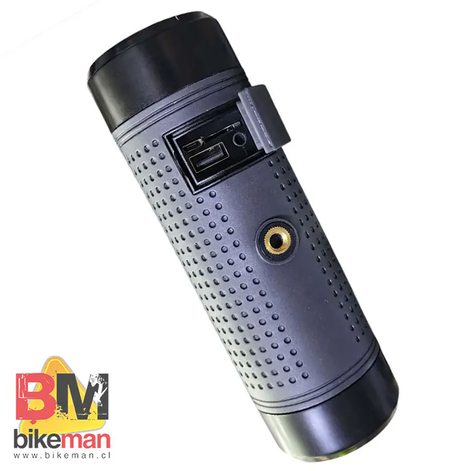 Luz + Parlante Bluetooth y Powerbank para Bicicleta 5