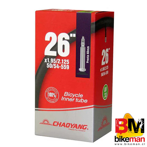 Cámara 26 x 1.95-2.125 Válvula Presta Chaoyang