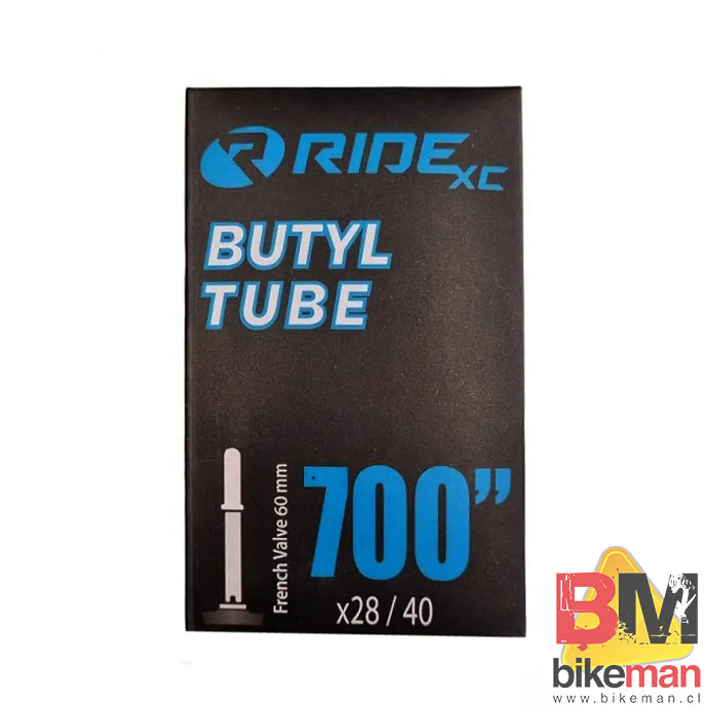 Cámara 700 x 28-40C Válvula 60mm Presta Ride 1