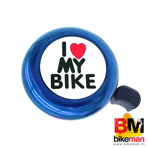Campanita I Love My Bike Azul