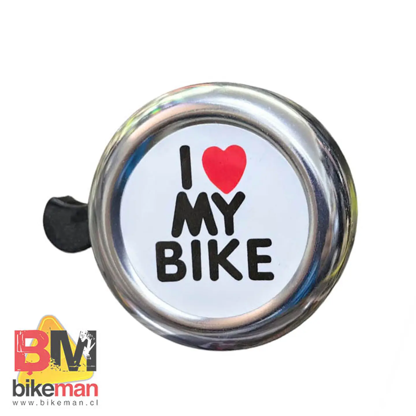 Campanita I Love My Bike Plateada 1