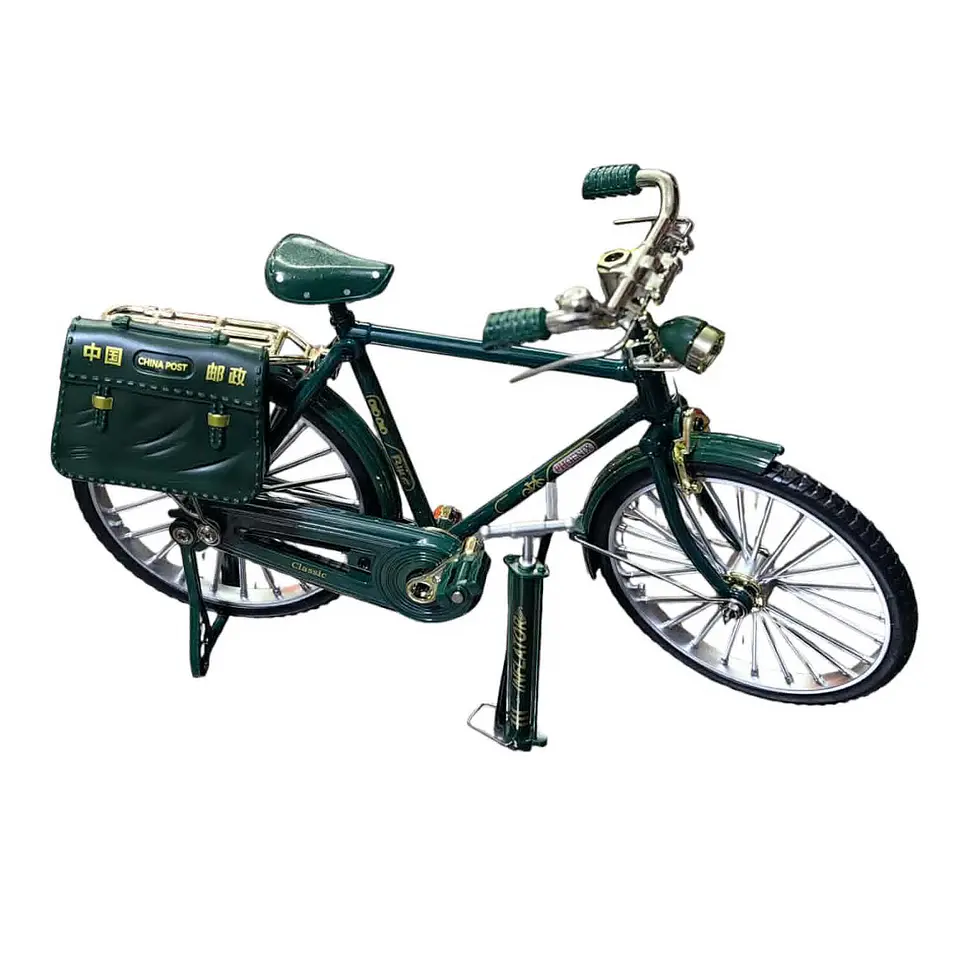 Mini Bicicleta Classic Vintage Verde con Alforja 3