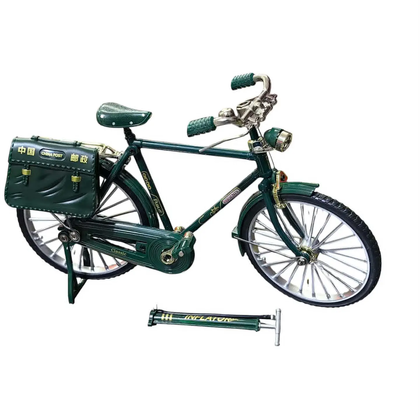 Mini Bicicleta Classic Vintage Verde con Alforja 1
