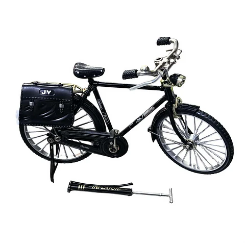 Mini Bicicleta Classic Vintage Negra con Alforja
