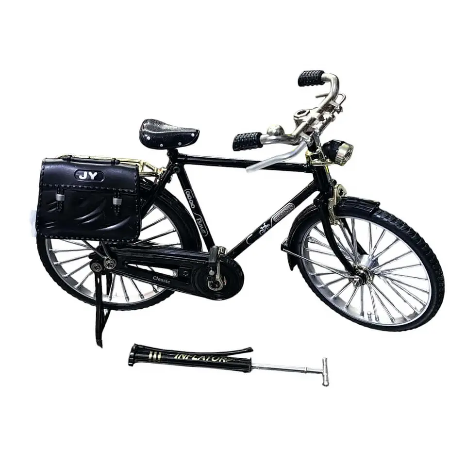 Mini Bicicleta Classic Vintage Negra con Alforja 1