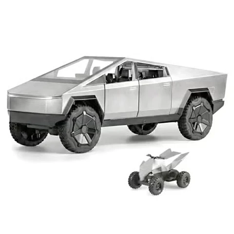 Tesla Camioneta Cybertruck con Cuadrimoto