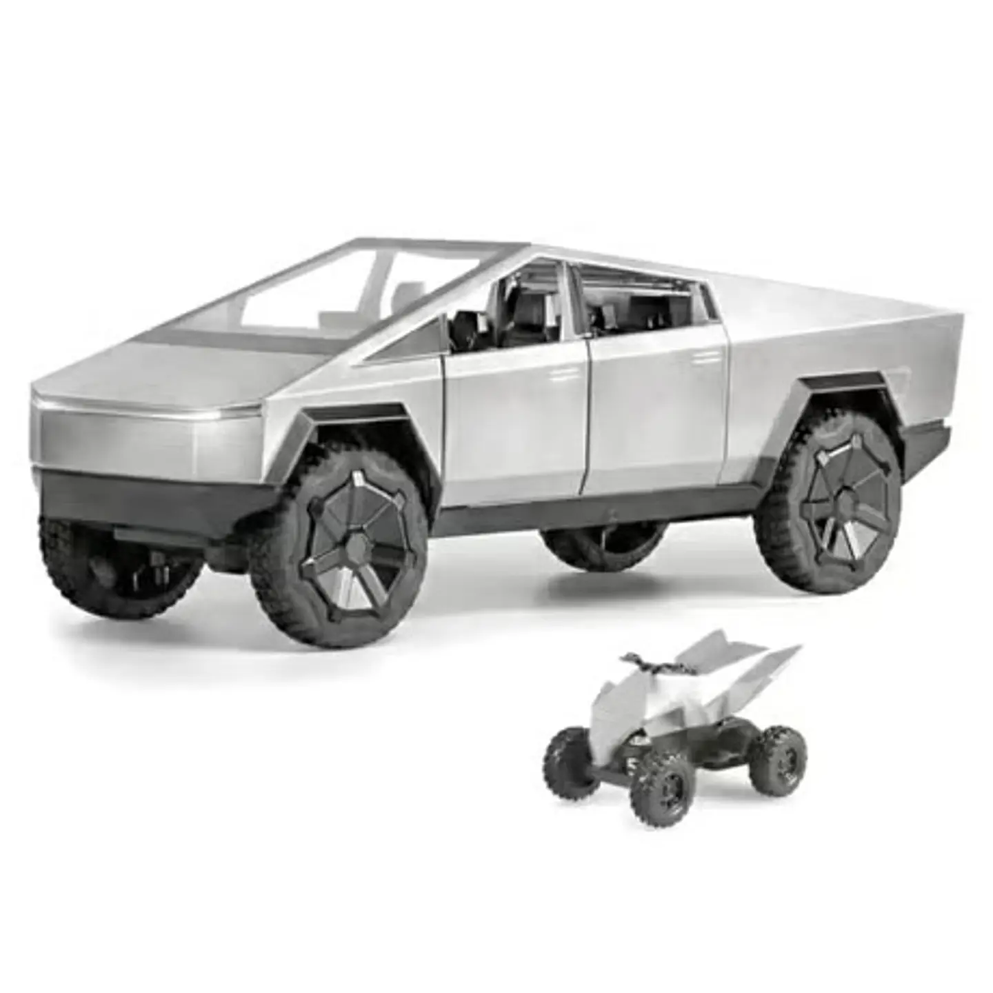 Tesla Camioneta Cybertruck con Cuadrimoto 1
