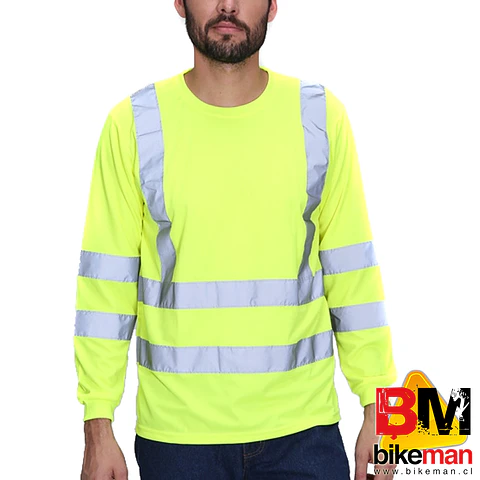 Polera Nightsafe Reflectante Manga Larga