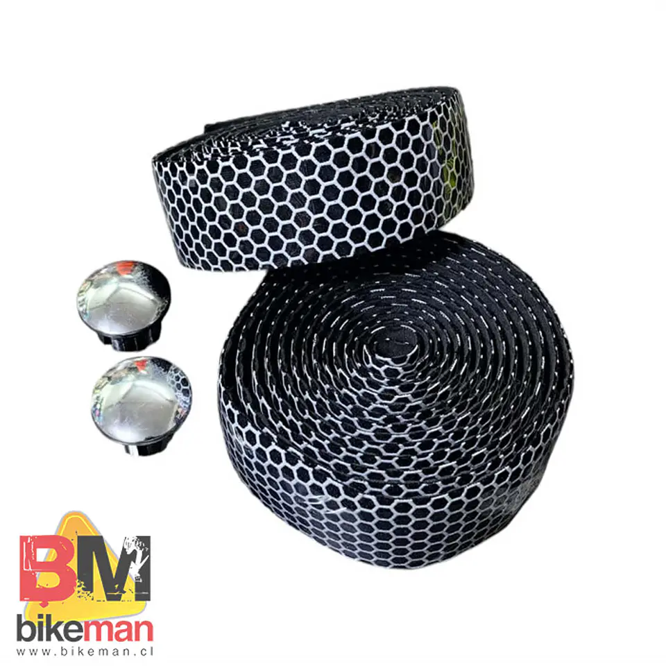 Cinta de Manubrio Bikeboy Silicona Negra Panal 1