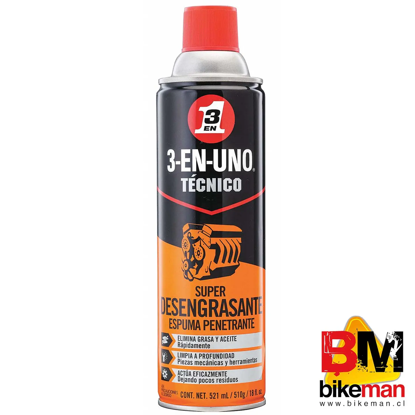 Desengrasante WD-40 Espuma 3 en 1 Técnico 510gr 1