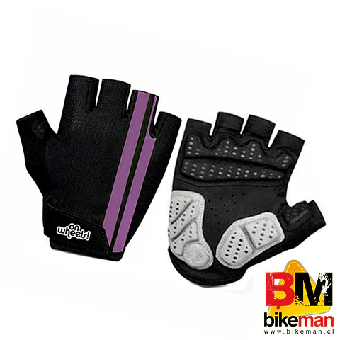 Guante OnWheels Gel Negro Linea Morada