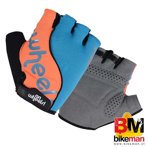Guante OnWheels Gel Celeste Naranja