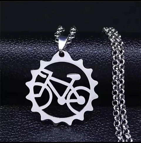Collar de Bicicleta de Acero Inoxidable con Cadena