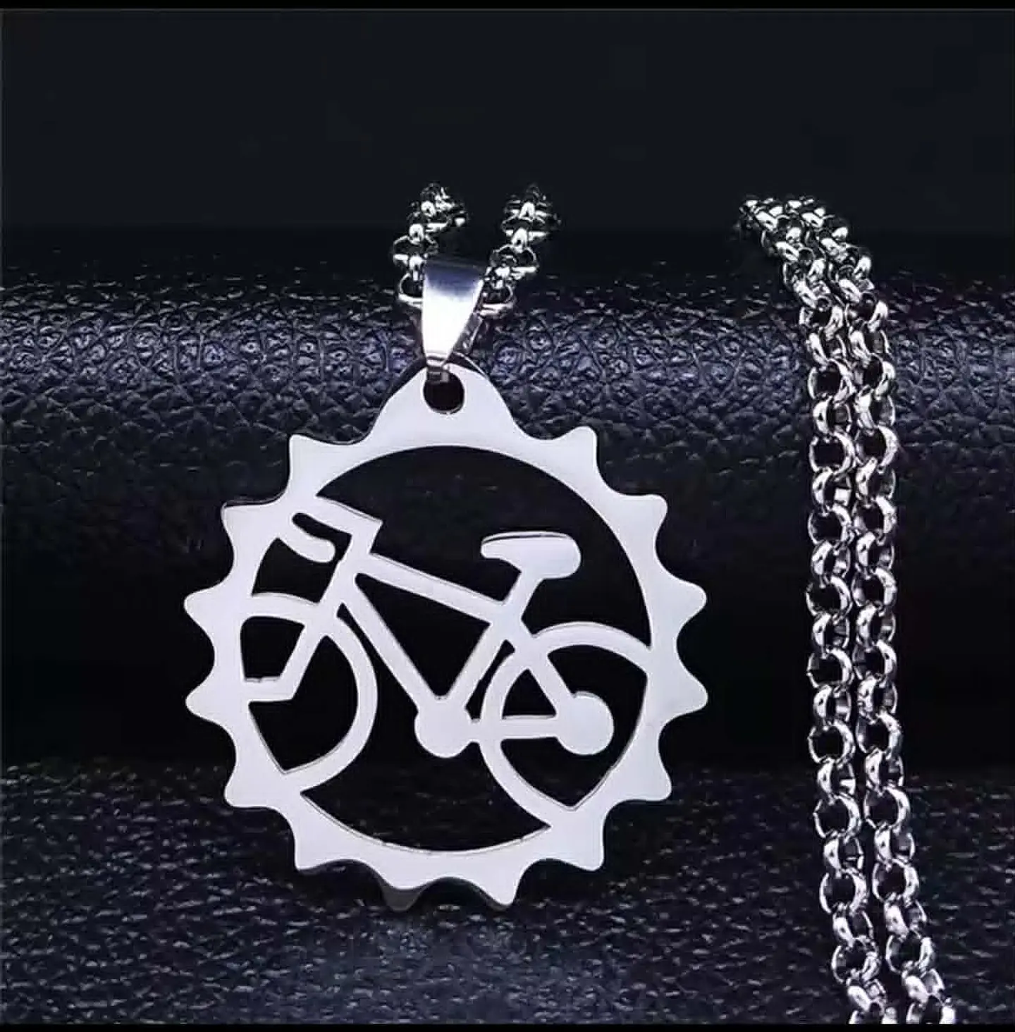 Collar de Bicicleta de Acero Inoxidable con Cadena 1
