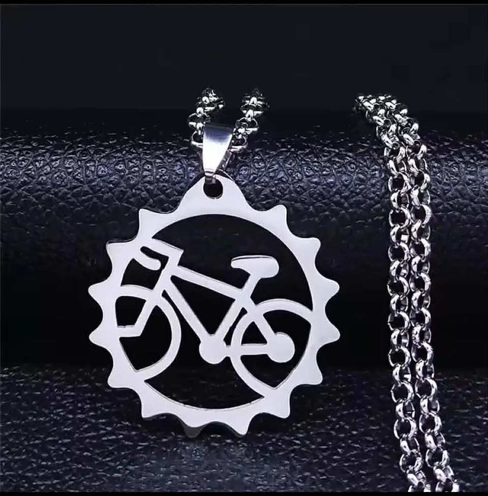 Collar de Bicicleta de Acero Inoxidable con Cadena 1