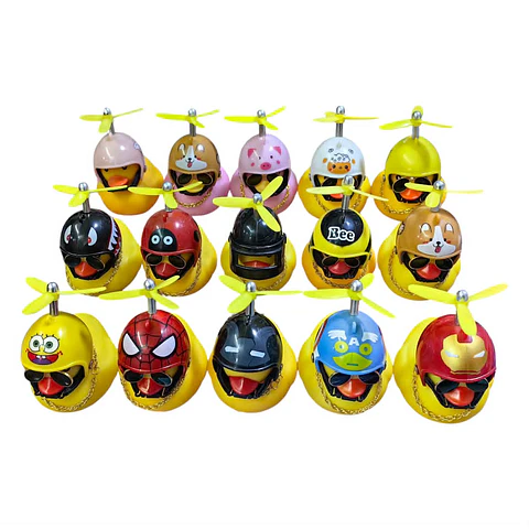 Patitos de Goma Con Casco Autoadhesivos