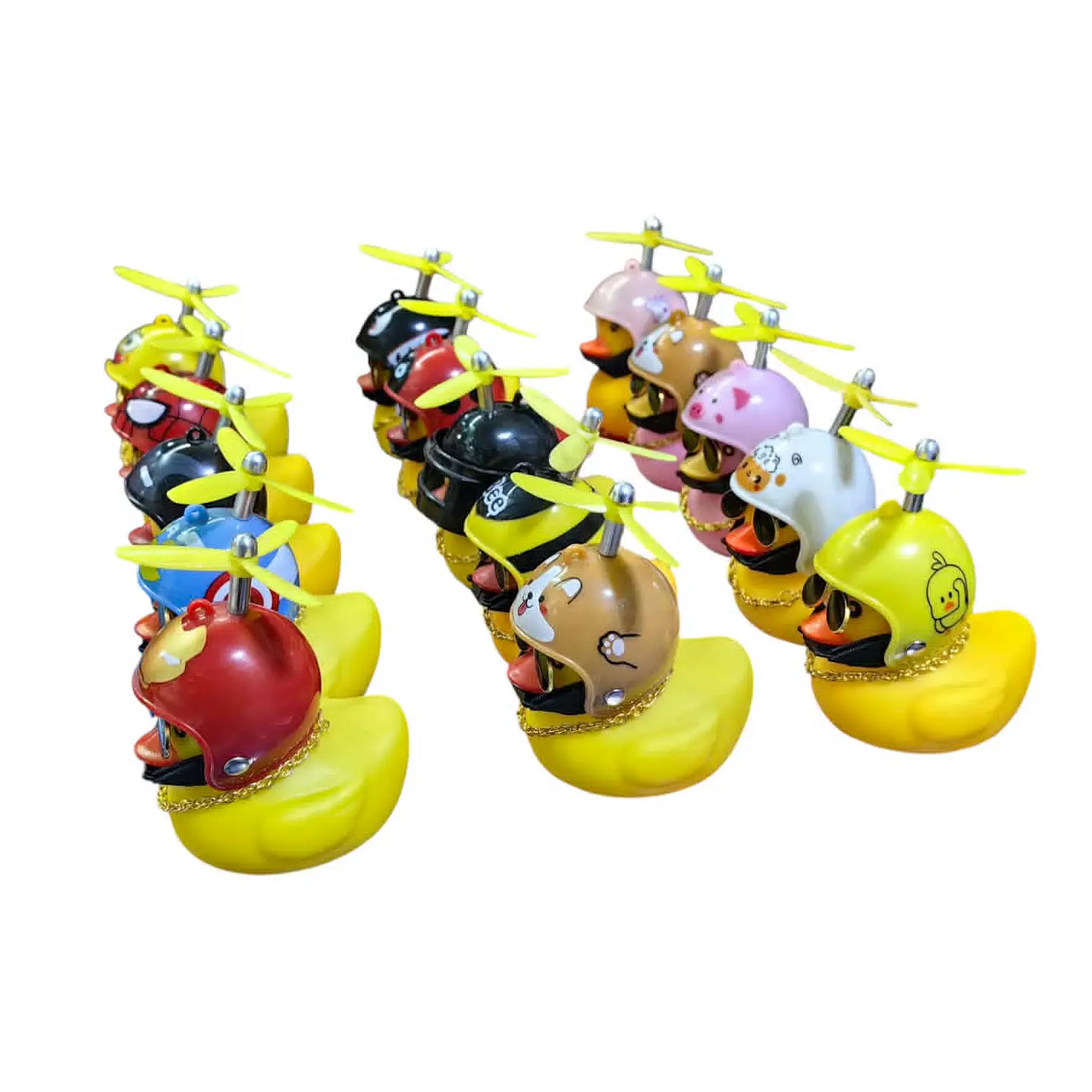 Patitos de Goma Con Casco Autoadhesivos 4