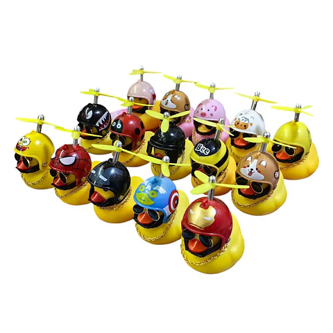 Patitos de Goma Con Casco Autoadhesivos